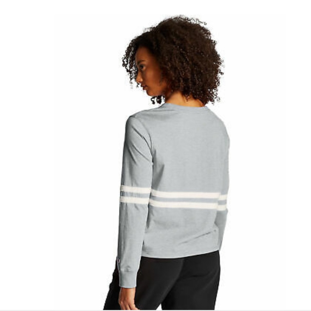 Champion Rugby Stripe L/S Tee {Nvy/Wht} S - Picture 3 of 10